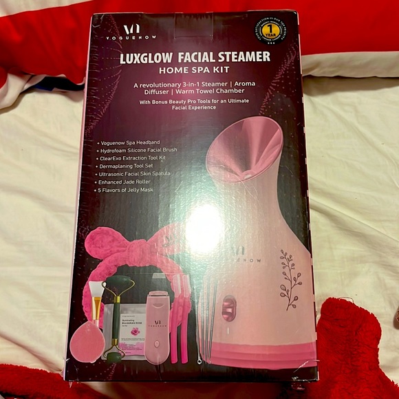 PINK: Vogue Now Luxglow Facial Steamer Home Spa Kit - Picture 2 of 6